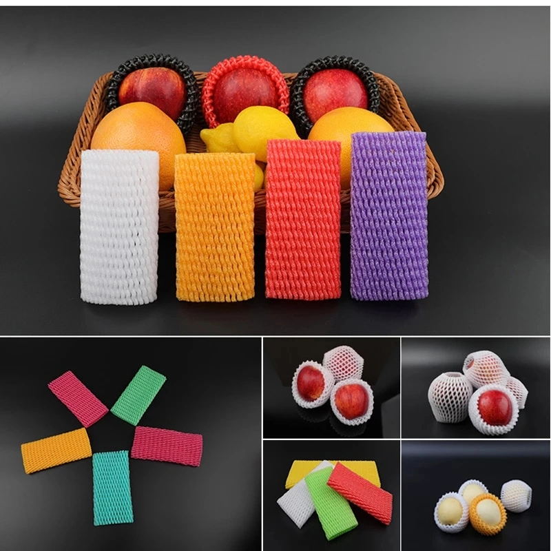 Plastic Colorful Fruit Mesh Net Protective Packaging Sleeve