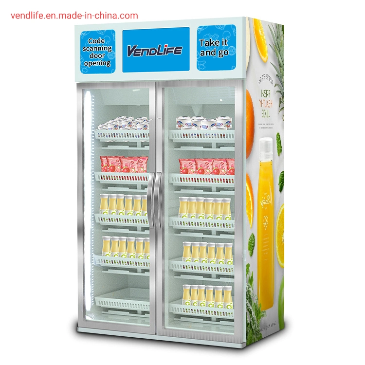 Adjustable Temperature Fresh Fruit and Vegetable Vending Machine with Refrigeration System
