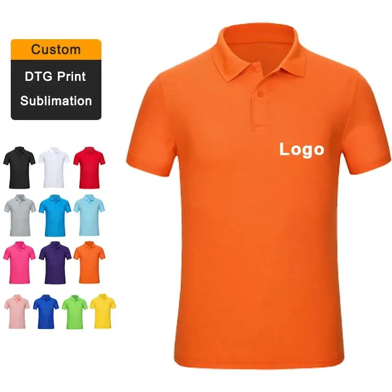 Custom Your Own Brand Short Sleeve Polo Shirt Blank Polyester Dry Fit Golf T Shirts Plain Breathable Polo T Shirt Plus Size Men&prime; S Polo