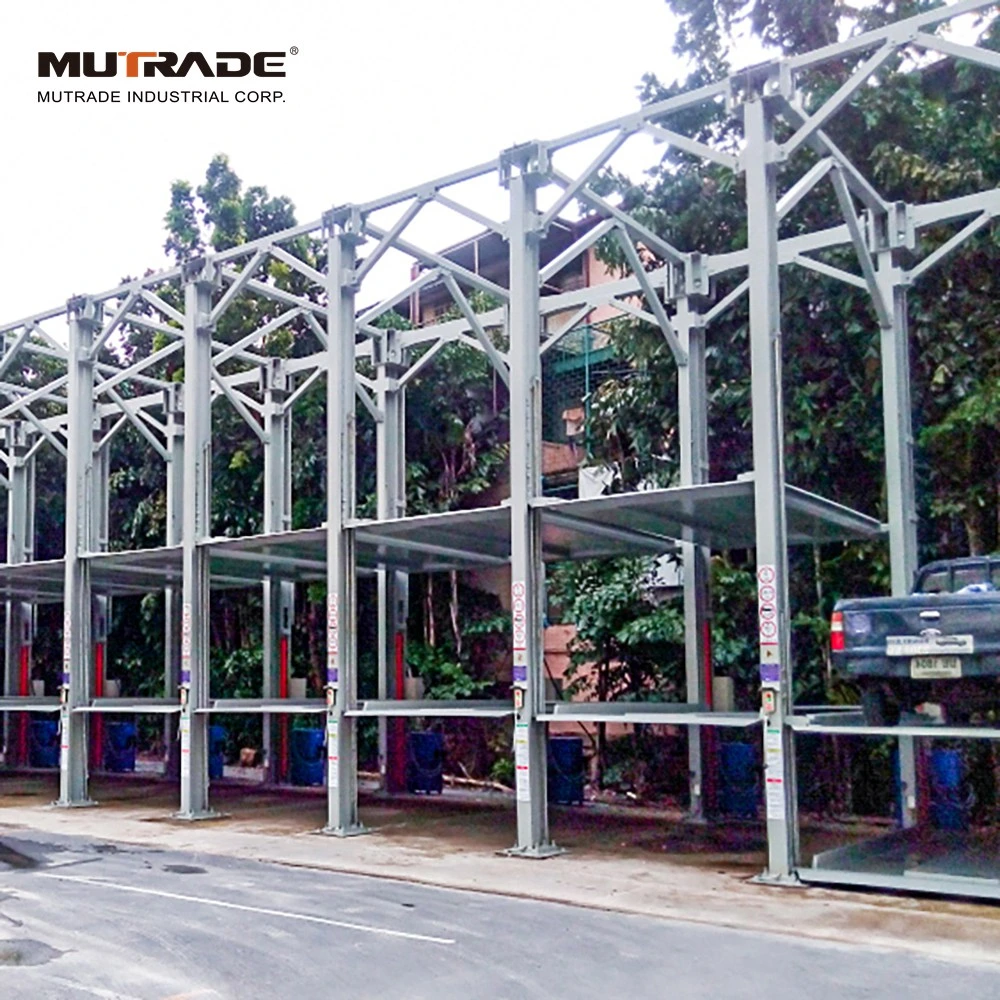 Mechanical Hydraulic 4 Post Car Rack Parking Lifts Equipment for Storage