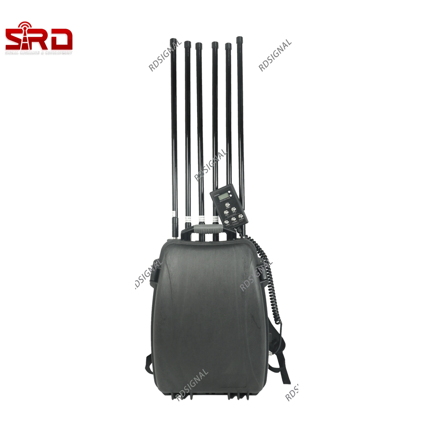 Mochila portátil antidrones Jammer de 1,5km 6 bandas UAV Drone Interferencia