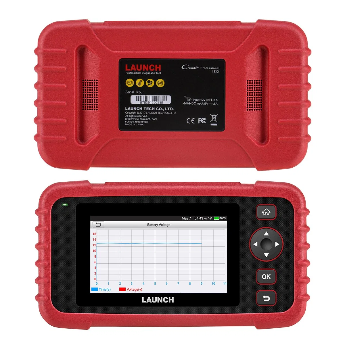 Launch X431 Crp123X El lector de código Creader OBD2 123X Alquiler de escáner Eng ABS SRS coche de la transmisión de la herramienta de diagnóstico