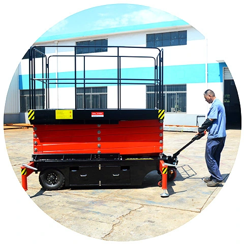 Fully Electric Self Propelled Work Platform Aerial Lift Platform Hydraulic Scissor Lift Stick Control