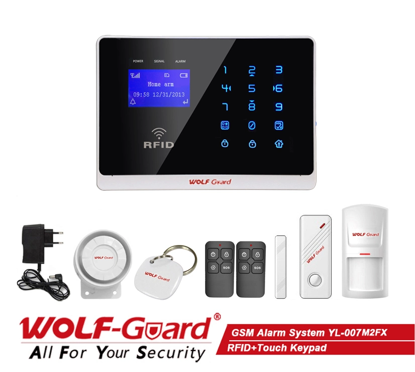 La seguridad del hogar GSM alarmas antirrobo con RFID y APP (M2FX)