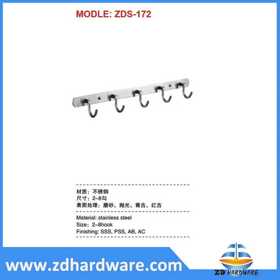 Stainless Steel Bathroom Hooks Cloth Hangers Furniture Accessories Factory