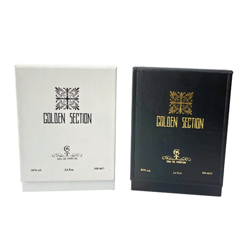 Luxury Design Logo Printing Plastic Acrylic Gold Black Perfume Gift Box