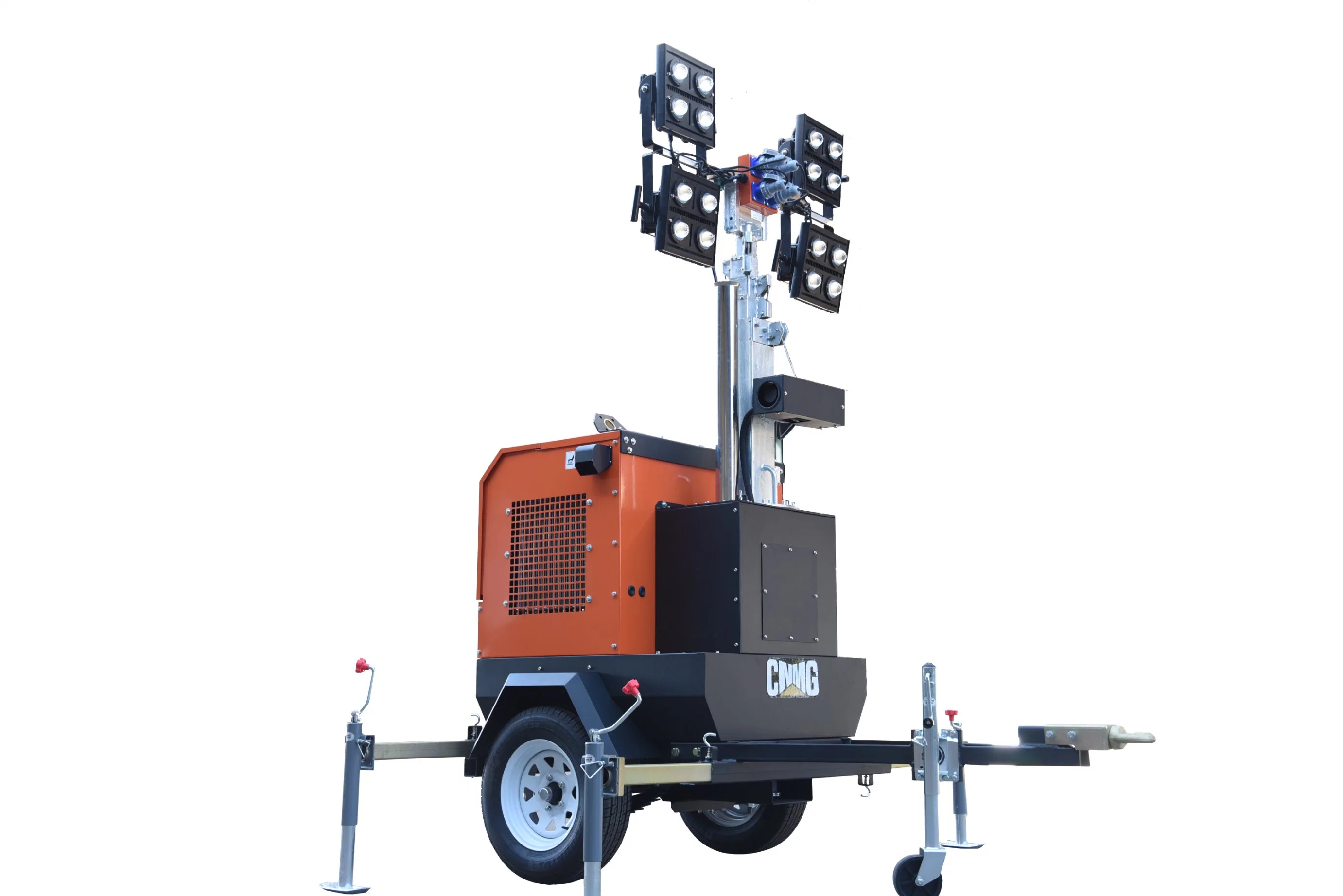 Mobile Light Tower with 4*400W Metal Halide Lamp and Silent Diesel Generator