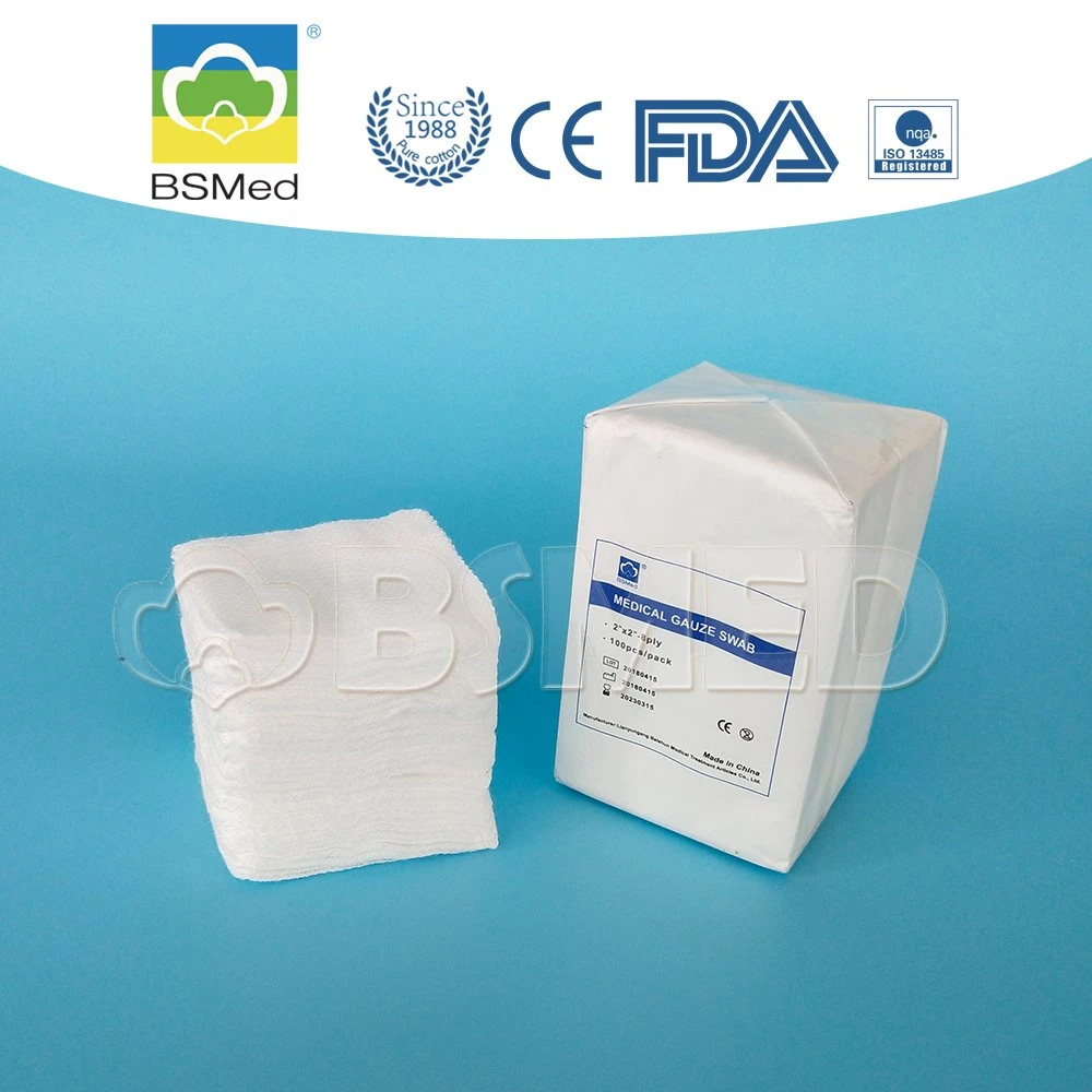 100% Cotton Medical Absorbent Sterile Gauze Swabs