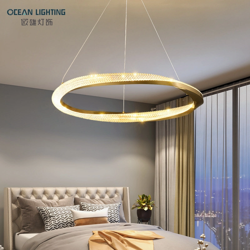 Ocean Hotel Project Aluminum LED Hanging Chandeliers Pendant Lights Crystal Big