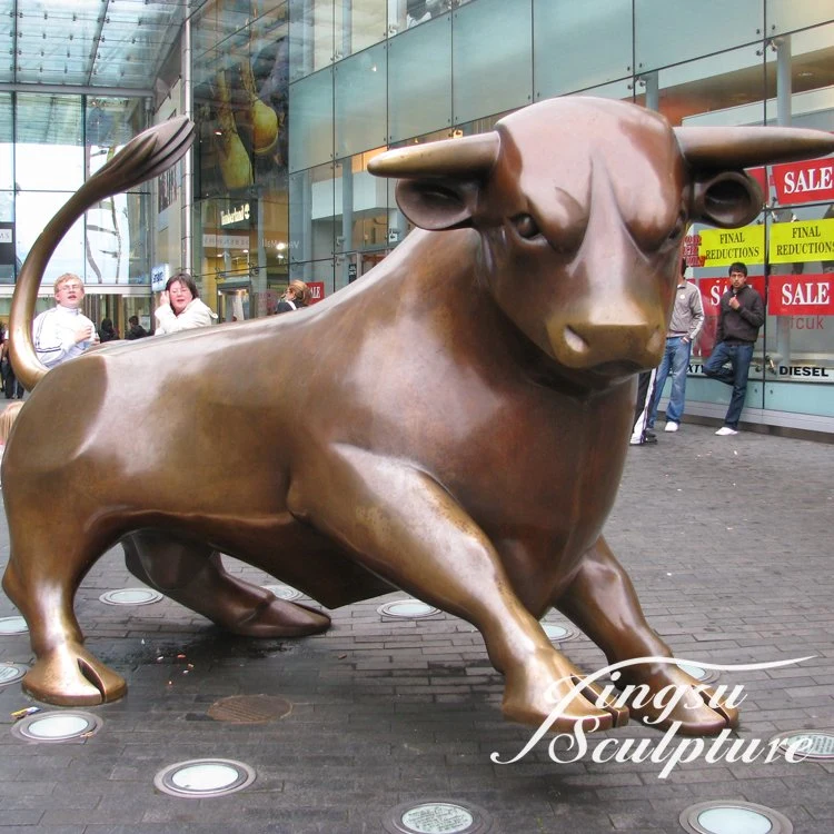 Polishing Quality Garden Outdoor Large Size Bronze Big Bull Statue