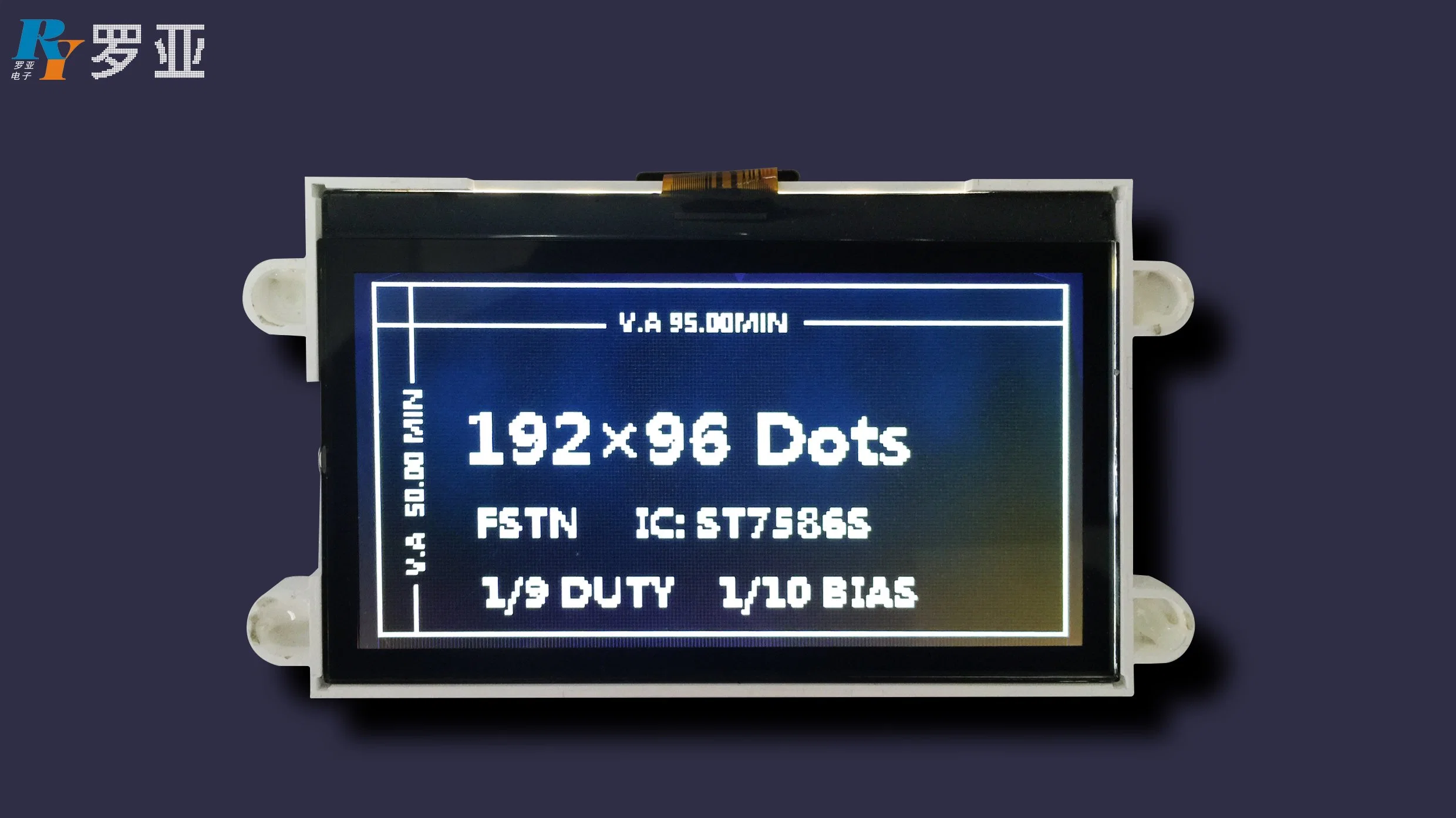 Monochrome LCD Display Module 192X64 Stn FSTN Graphic LCD with White Backlight