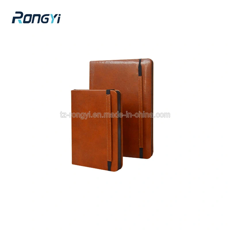 Office Stationery Rubber Elastic Notebook with Lined Printing