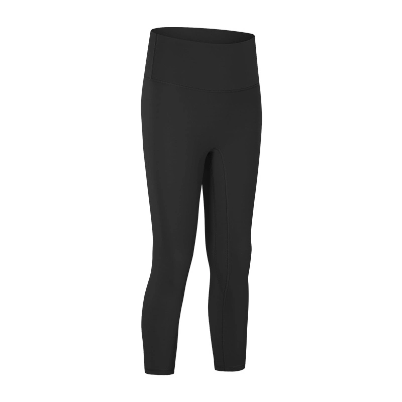 Línea libre de vergüenza de gimnasio Yoga siete pantalones de cintura alta cadera Lift Slim Deportes ropa de fitness Leggings Sportswear para mujer