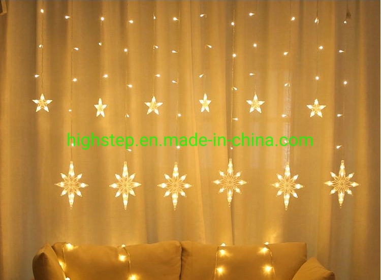 Christmas Curtain LED Lights, Pole Star Shape