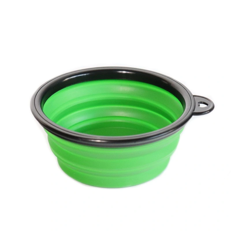 Portable Silicone Pet Food Bowl with Carabiner