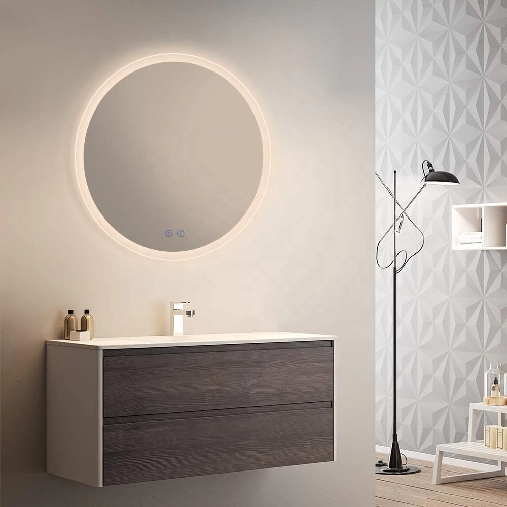 UL CE cUL Mur Accueil Décor Maquillage Smart Vanity Éclairé Rétroéclairé Salle de bains Miroir LED Désembueur Bluetooth