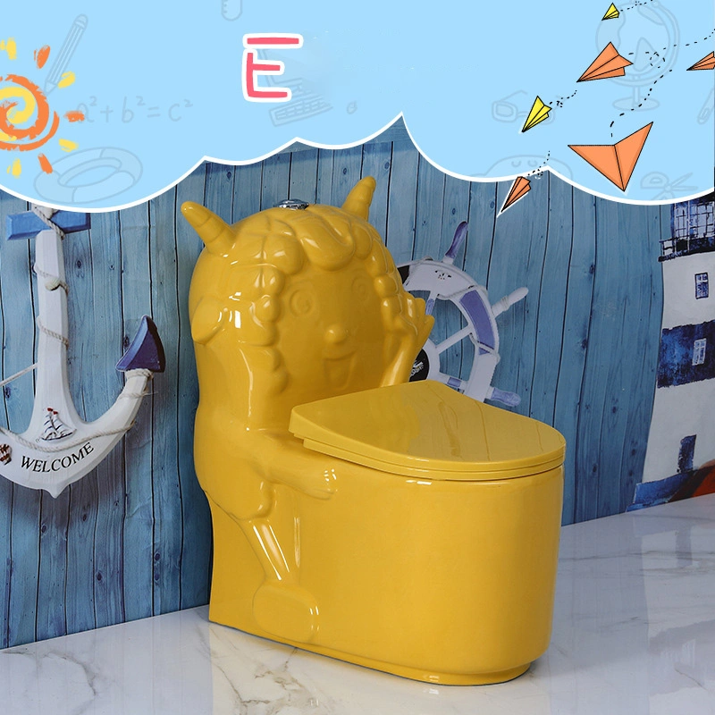 Fancy Children&prime; S Colored Toilet Bowl Small Ceramic Sanitary Toddler School Cocuk Tuvalet Kids Toilet