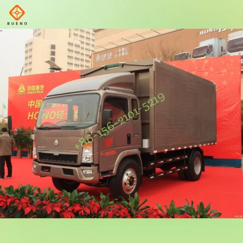 Sinotruk T7h 8*4 12 Wheels New HOWO Hydraulic Aluminum Wing Van Truck