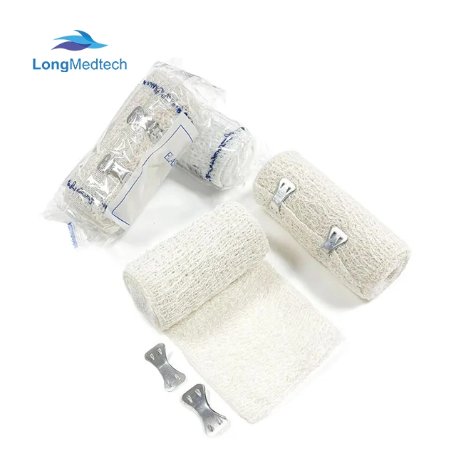 100% Cotton Spandex Elastic Crepe Medical Bandages Different Sizes Available Cotton Crepe Bandage