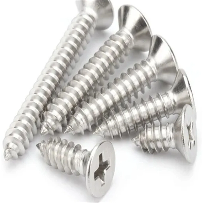 8# 4.2mm C1022A/Ss Flat Pozi Head/Double Csk Head White/Yellow Zinc Plated Self Drilling Screw/Self Tapping Screw Furniture Screw /Chipboard Screws/Wood Screw