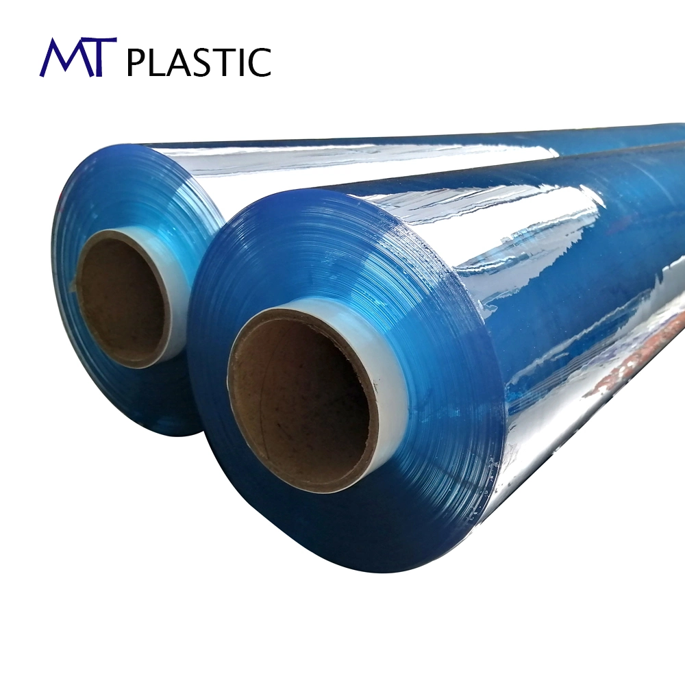 Feuille acrylique souple et flexible bleue en PVC semi-transparente pour matelas et meubles.