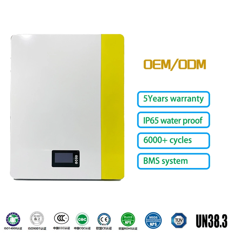 Wall Mounted Solar Lithium Battery Home Energy Storage System with 10kwh Battery