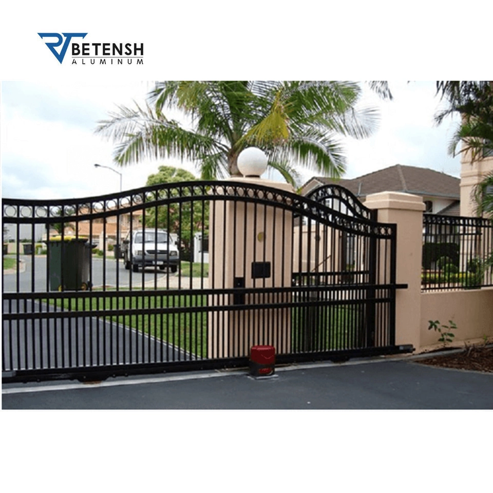 2023 Best Modern Main Driveway Sliding Design Laser Cut Metal Smooth Top Aluminum Gate