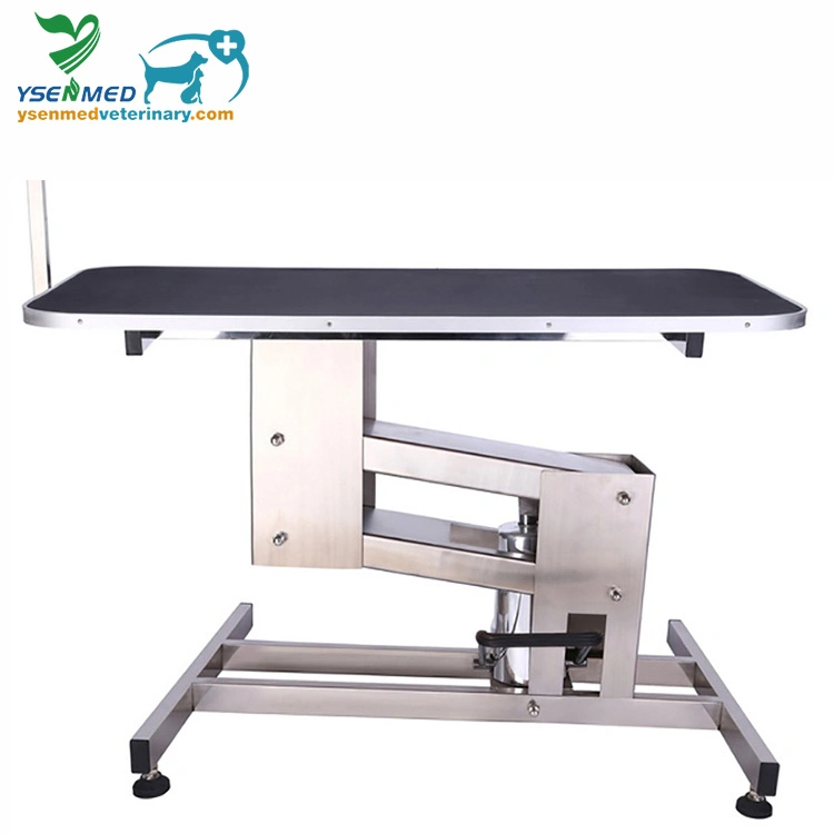 Ysvet-My8005 Medical Equipment Advanced Stainless Steel Hydraulic Vet Grooming Table