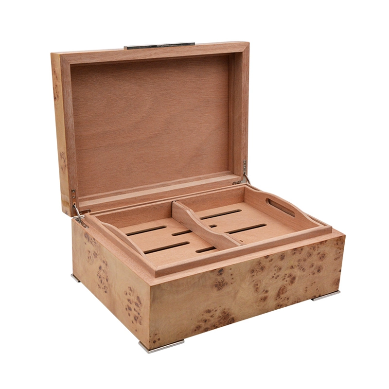 Personalização Espanhol Cater Madeira Cigar caixas humidor grossista com Hygrometer E humidificador