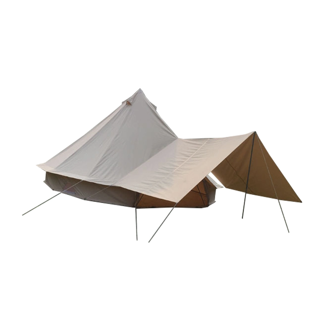 Freestanding 100% Waterproof Canvas Double Poles Shelter Canopy