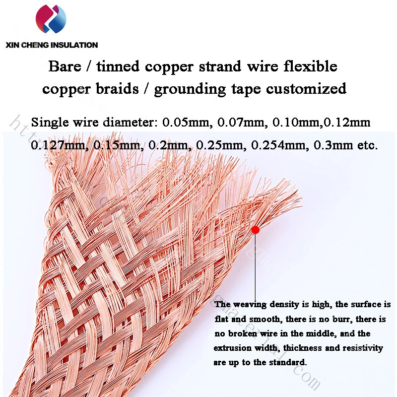 Electrical Ground Earth Strap Braided Copper Flexible Connector