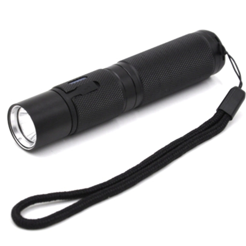 LED Flashlight Powerful Torch Light 300lm Outdoor Flashlight with Red Tail Signal
