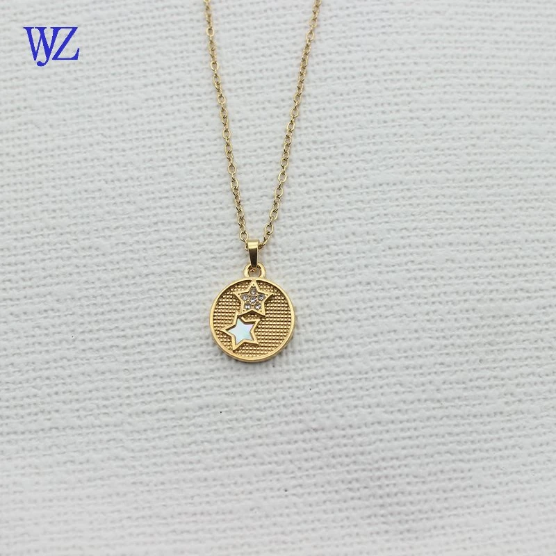 Fashion Wholesale/Supplier Jewelry Necklace with 24K Gold Stainless Steel Titanium Steell and Customizable Logo