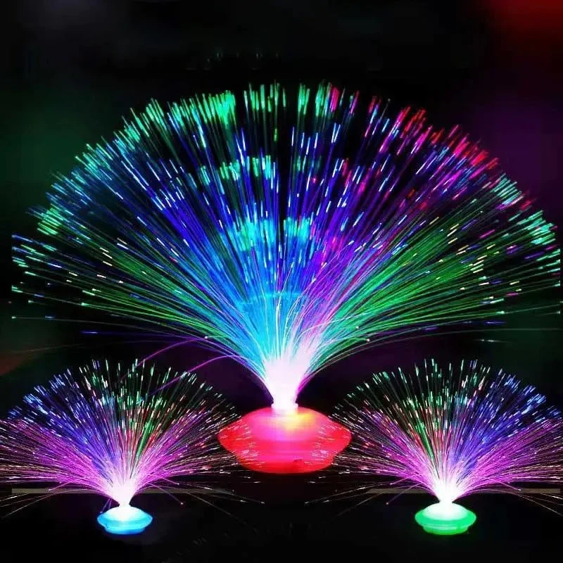 Décoration de Noël enfants jouets coloré LED fibre optique nuit Jouet de lampe