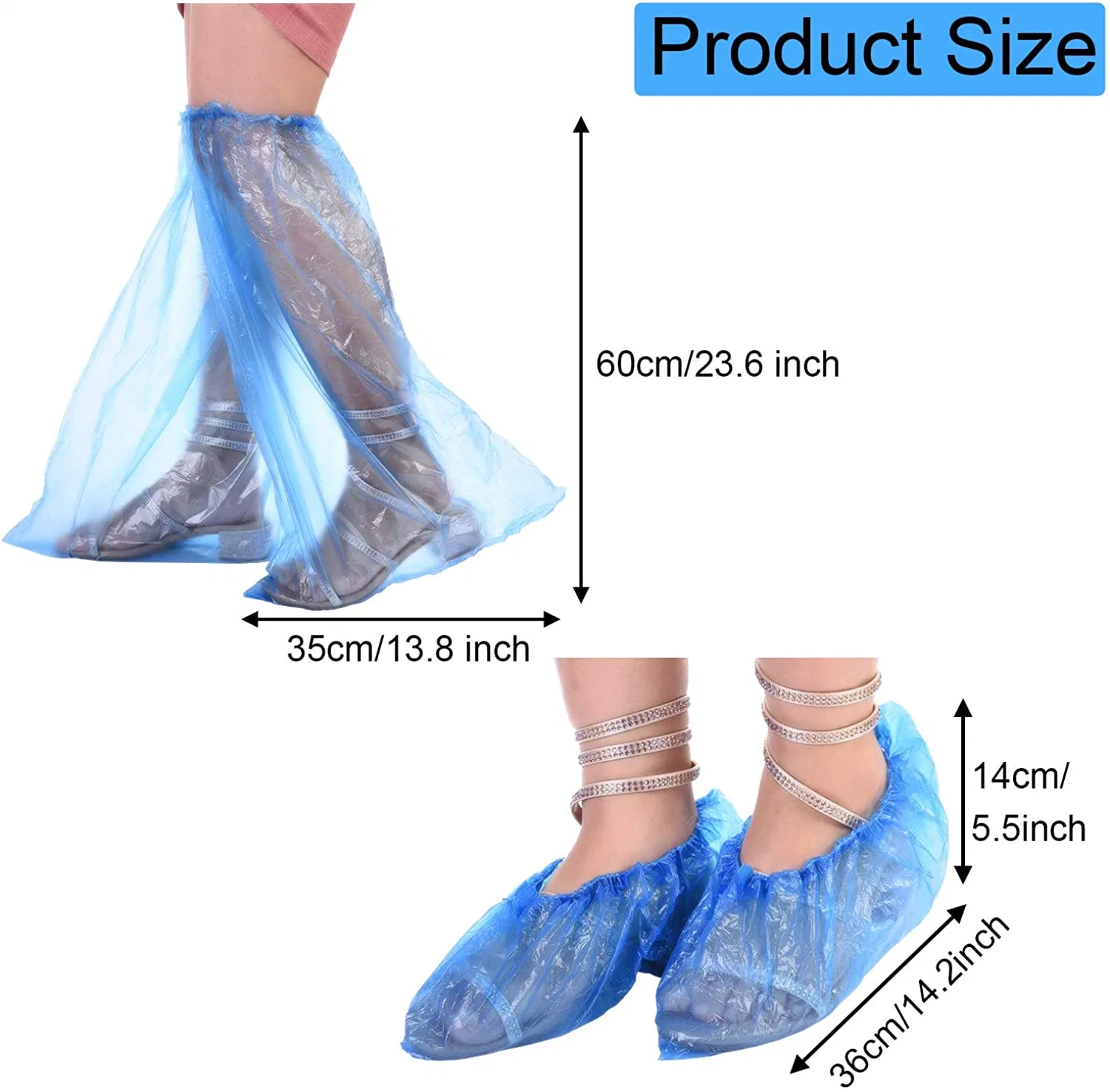 Best Selling Disposable Blue PE Shoes Cover