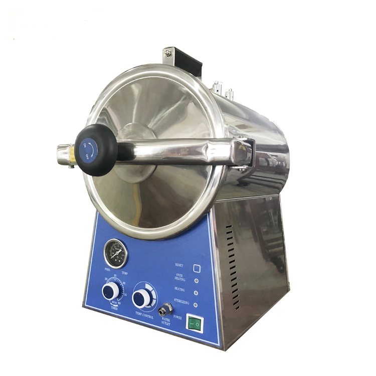 Stérilisateur autoclave à vapeur cylindrique haute pression en acier inoxydable de table