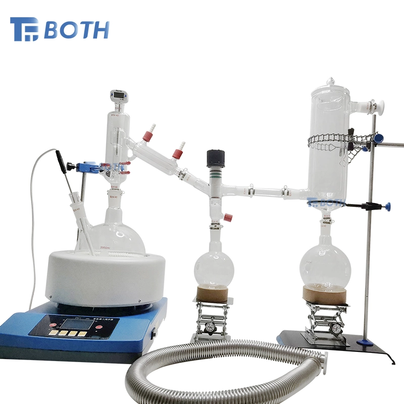 Lab 2 L de corto recorrido del manto de la calefacción de Kits de destilación Shortpath Configuración de la máquina del equipo del sistema de filtro Molecular Design