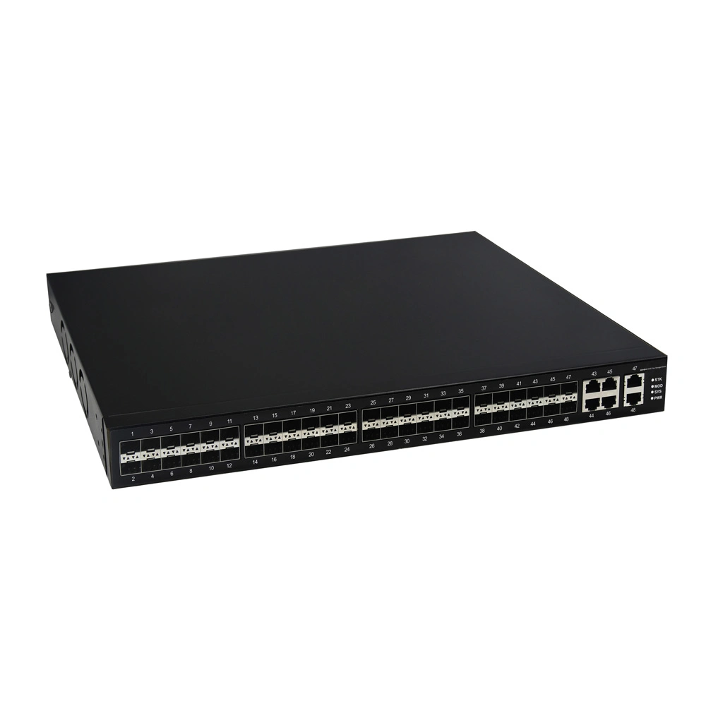 1000m SFP 48 Fiber Port Network Switch with Max 4*10g SFP+ Uplink Ports L3 Ethernet Switch