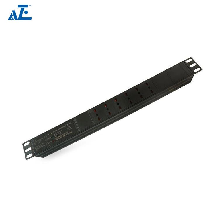 Aze 1u Rack Mount 6 Ways Italy PDU for 19inch Rack and Cabinet