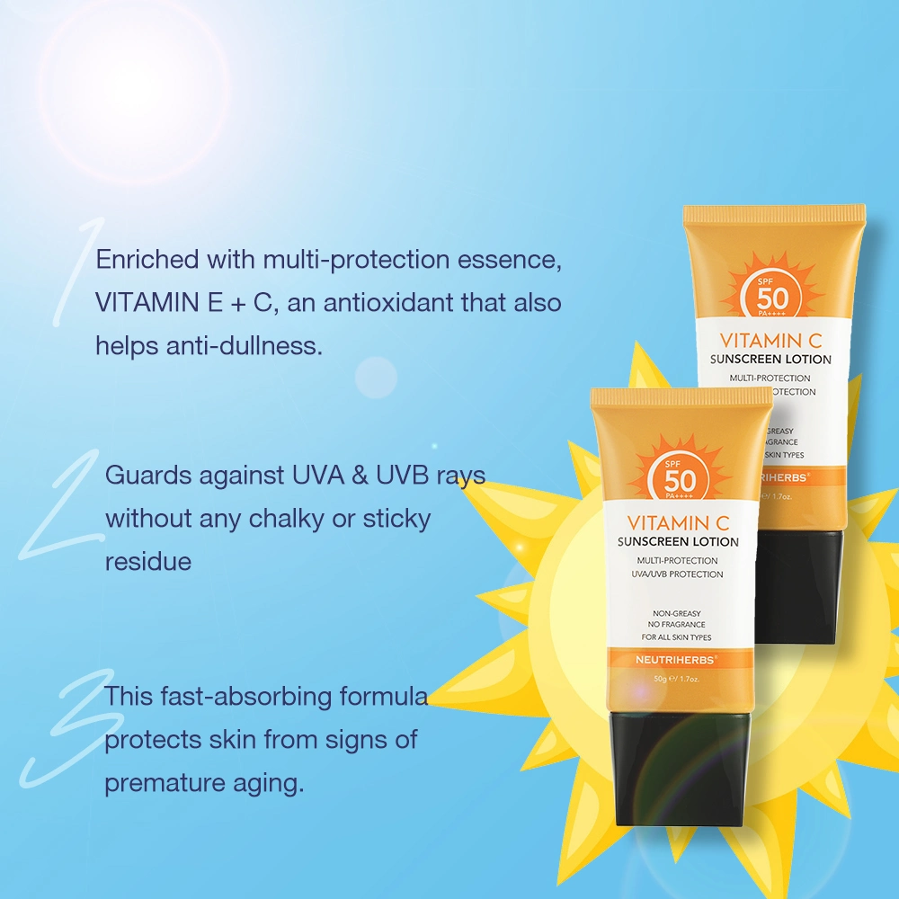 Venda quente Creme Solar Embranquecimento enfrentar&amp;Corpo Tela Sun protetor solar SPF 50 hidratante bronzeador