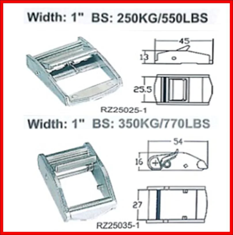 Steel Buckle for Ratchet Strap Rz50