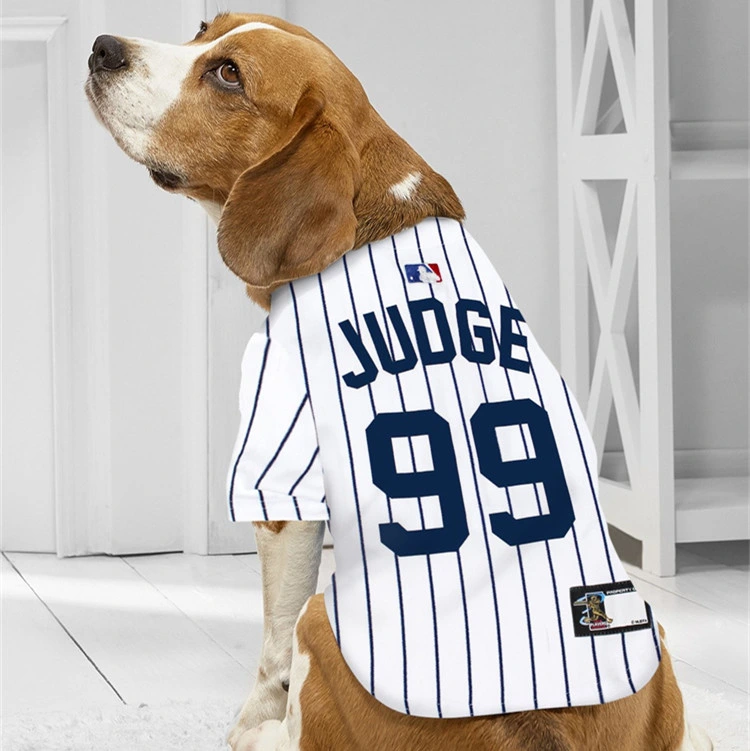 Großhandel Doggy Outfits Haustier Kleidung Mode Designer Sommer Baseball Shirt Bekleidung Haustiere Hundekleidung