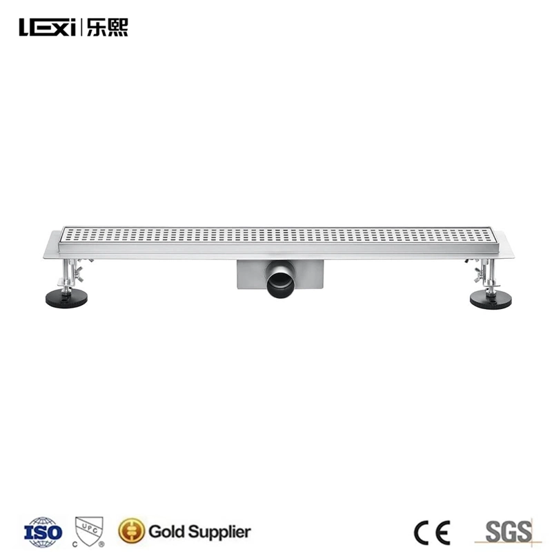 Odor-Resistant Floor Drain Watermark Tile Insert Floor Cover 60 /80 /100 /120cm Rectangle SS304 Stainless Steel Long Floor Drain