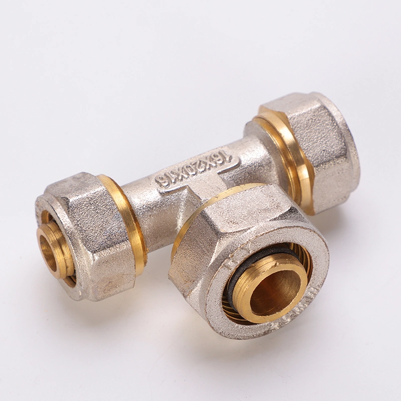 Brass Tee Parts, Brass Tee Machining Parts, Fitting Pex-Al-Pex Pipe, Sanitary Fittings Elbow Union Reducer Fitting Bathroom Pipe Fitting