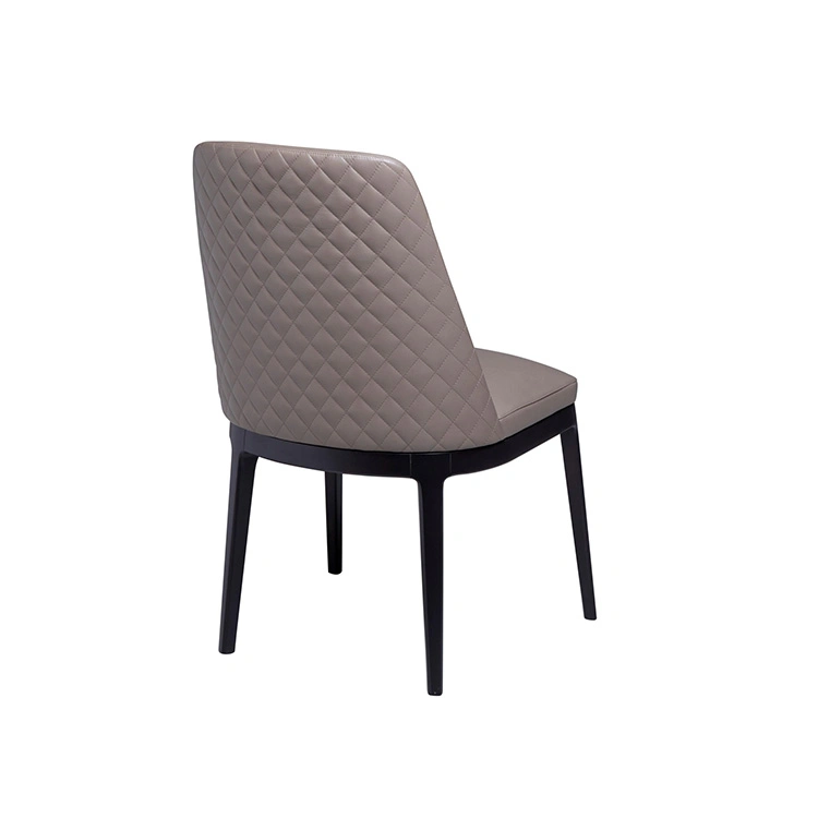 Silla de Comedor de cuero con patas de acero inoxidable para el hogar Muebles de diseño sillas de comedor un lujo moderno.