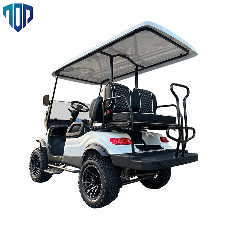 Electric 4 Seaters Lifted Top Golf Car 25mph 48V5kw