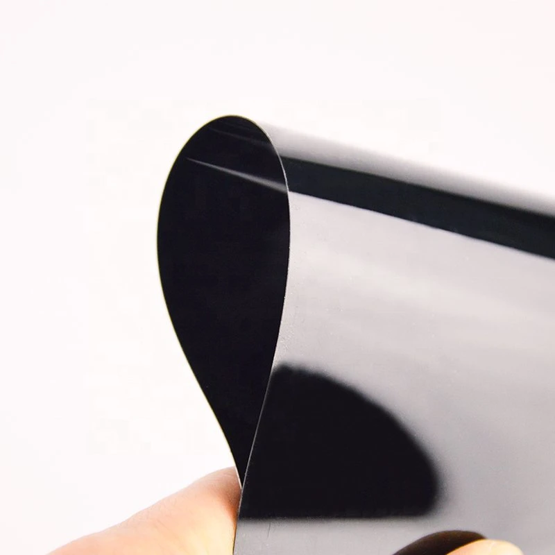 PVC Sheet Thickness 0.3mm Glossy Black Plastic PVC Rigid Sheet