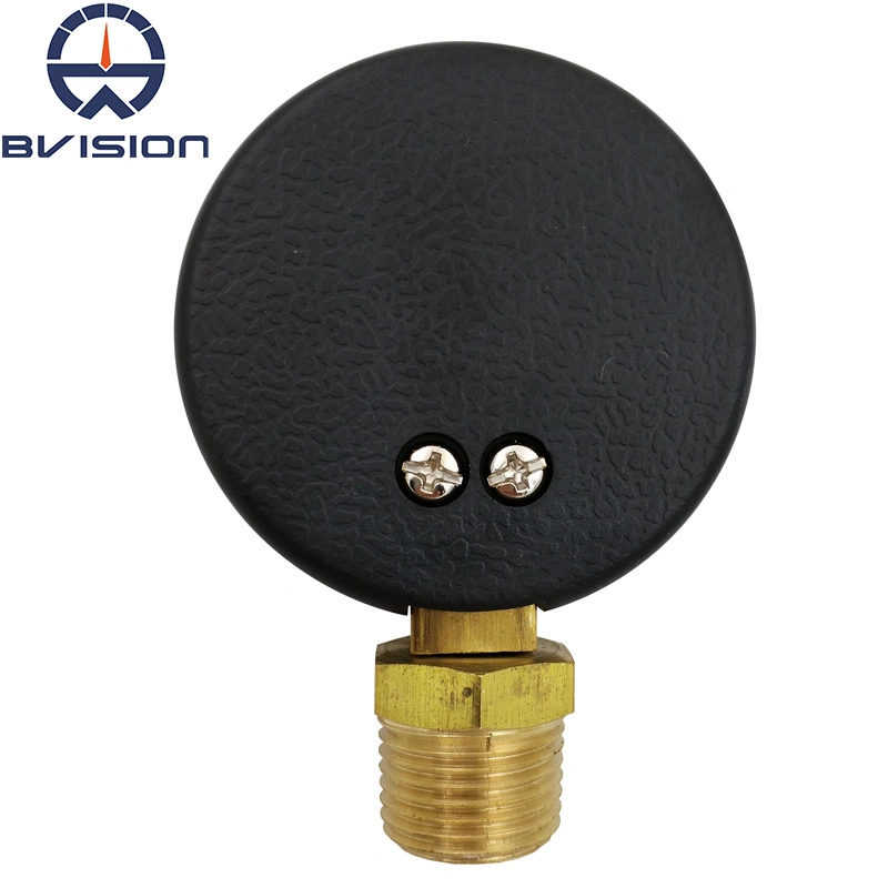 Y60A 2.5" -100kpa Black Plastic Case Vacuum Negative Pressure Gauge with Big Brass Connector