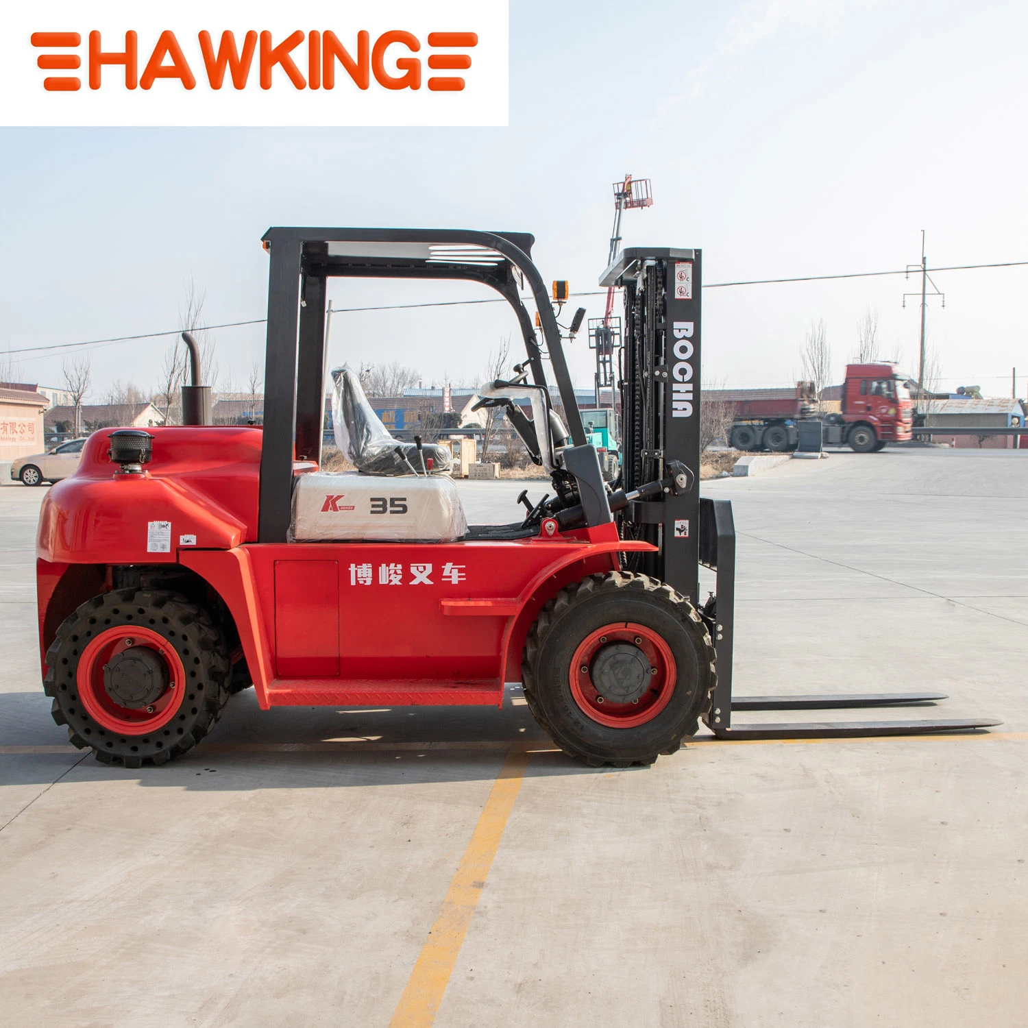 4.5 Ton Fork Lift Material Handling Truck All-Terrain Forklift Truck