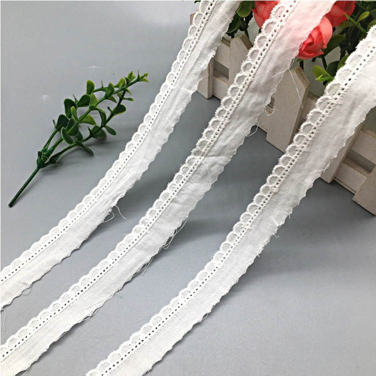 Cotton Embroidery Lace Trim Border Lace for Wedding Dress Fabric Garment Accessories